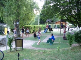 Playground and activities for children inside the campsite 
